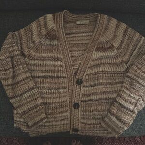 Brown and cream cardigan